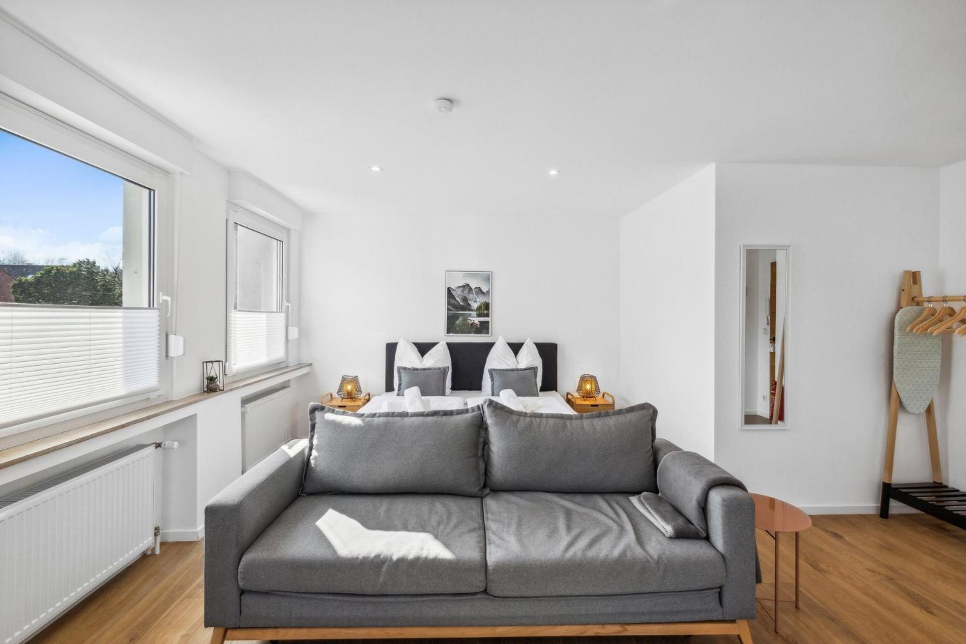 Citychalet-Uni- Boxspringbett Kueche-Ruhig-Parkplatz Bochum Luaran gambar